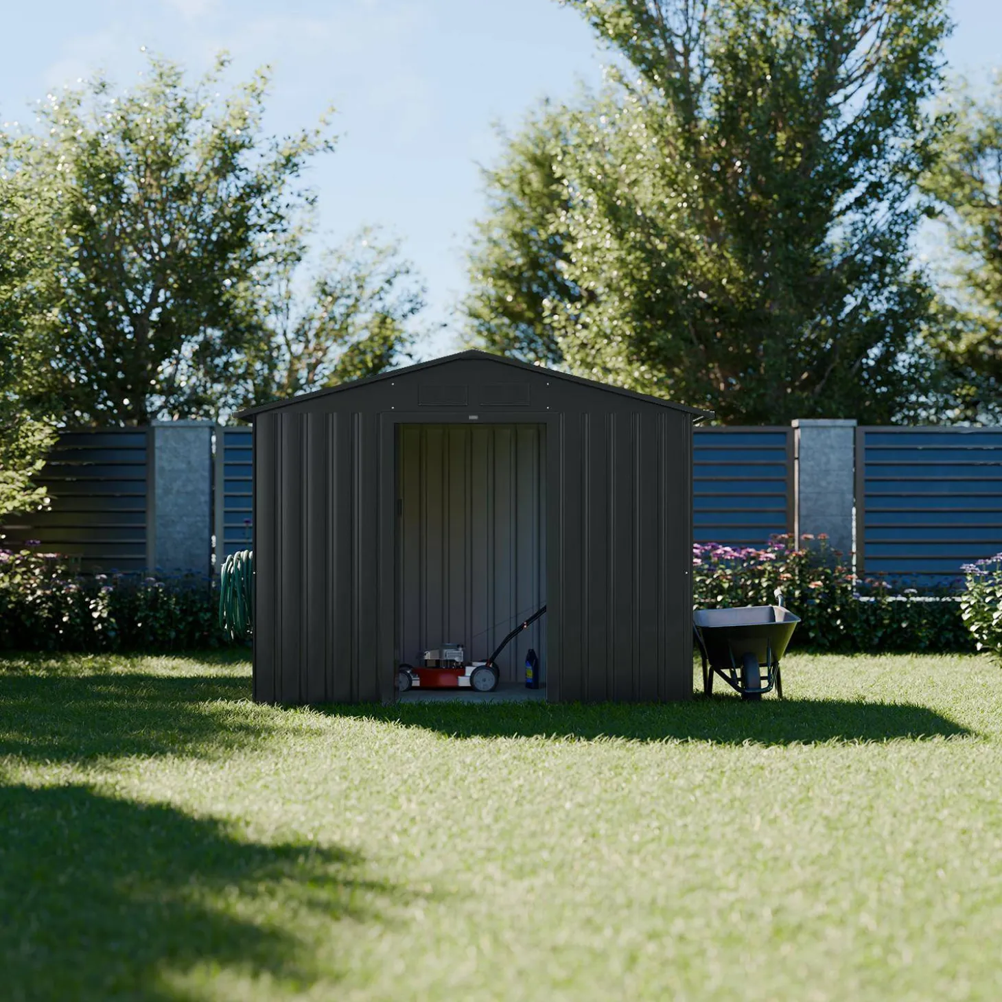 Abrigo de jardim com kit de ancoragem 2,71m²