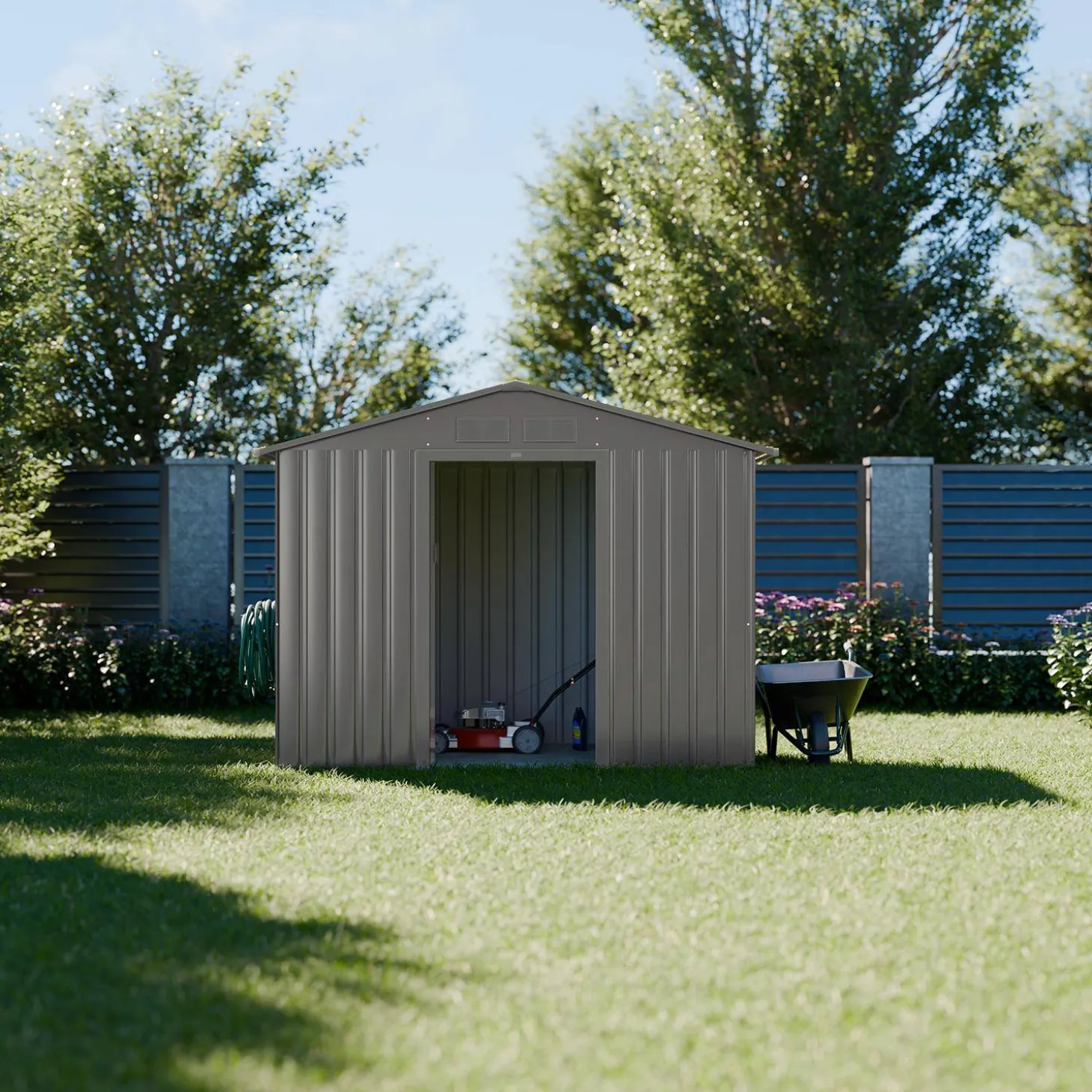 Abrigo de jardim com kit de ancoragem 2,71m²