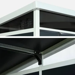Abrigo de jardim de plástico com estrutura em alumínio, 4.55m²