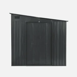 Abrigo de jardim em metal acoplável com kit de ancoragem, 5.5m²