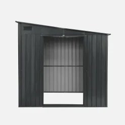 Abrigo de jardim em metal acoplável com kit de ancoragem, 5.5m²