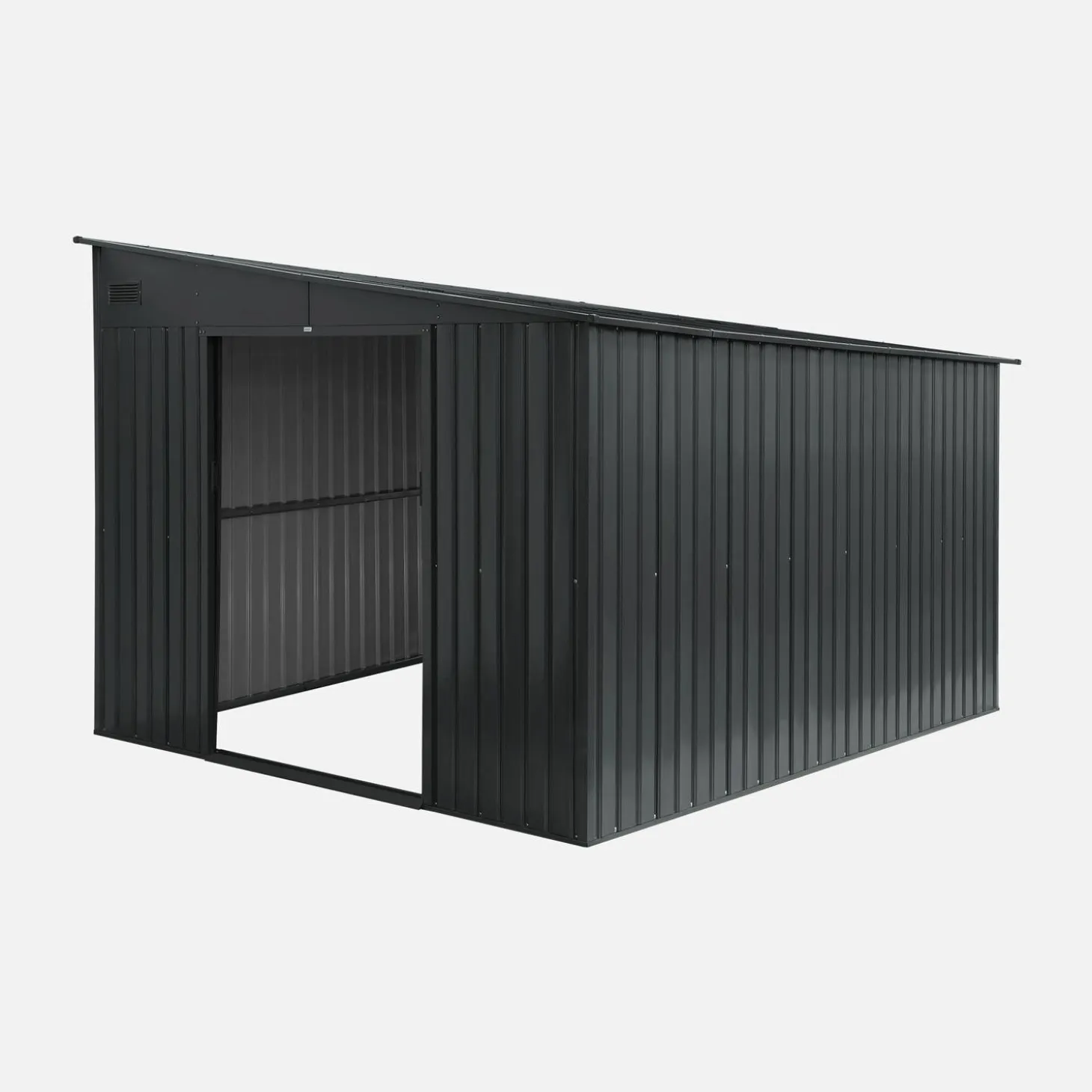 Abrigo de jardim em metal acoplável com kit de ancoragem, 8,96m²