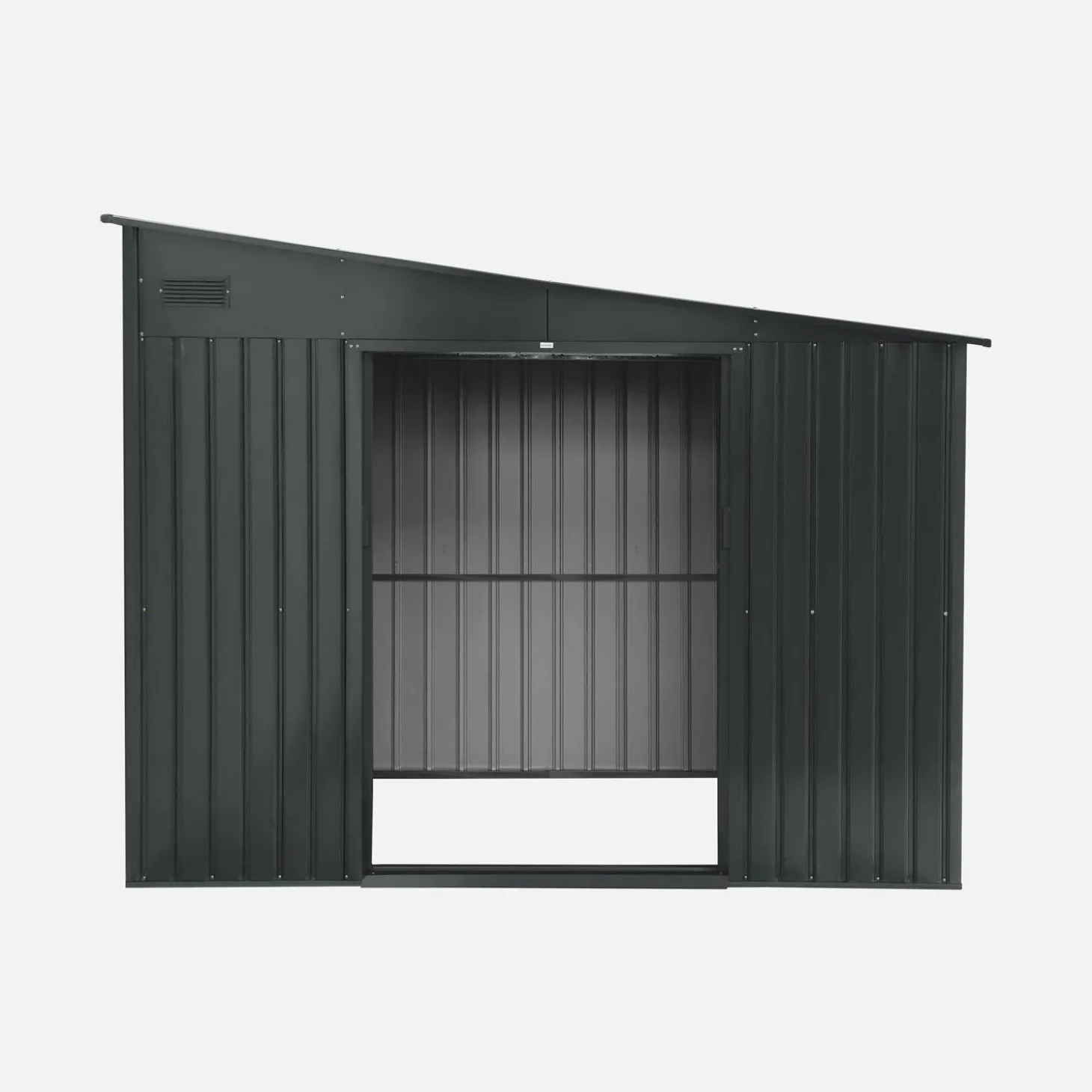 Abrigo de jardim em metal acoplável com kit de ancoragem, 8,96m²
