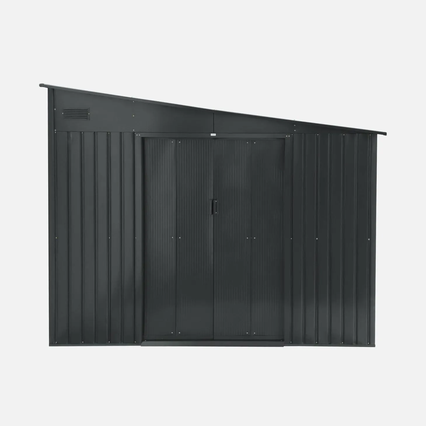 Abrigo de jardim em metal acoplável com kit de ancoragem, 8,96m²