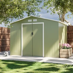 Abrigo de jardim em metal com kit de ancoragem 5,29m²