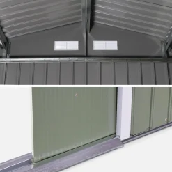 Abrigo de jardim em metal com kit de ancoragem 5,29m²