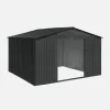 Abrigo de jardim em metal com kit de ancoragem, 10.85m²