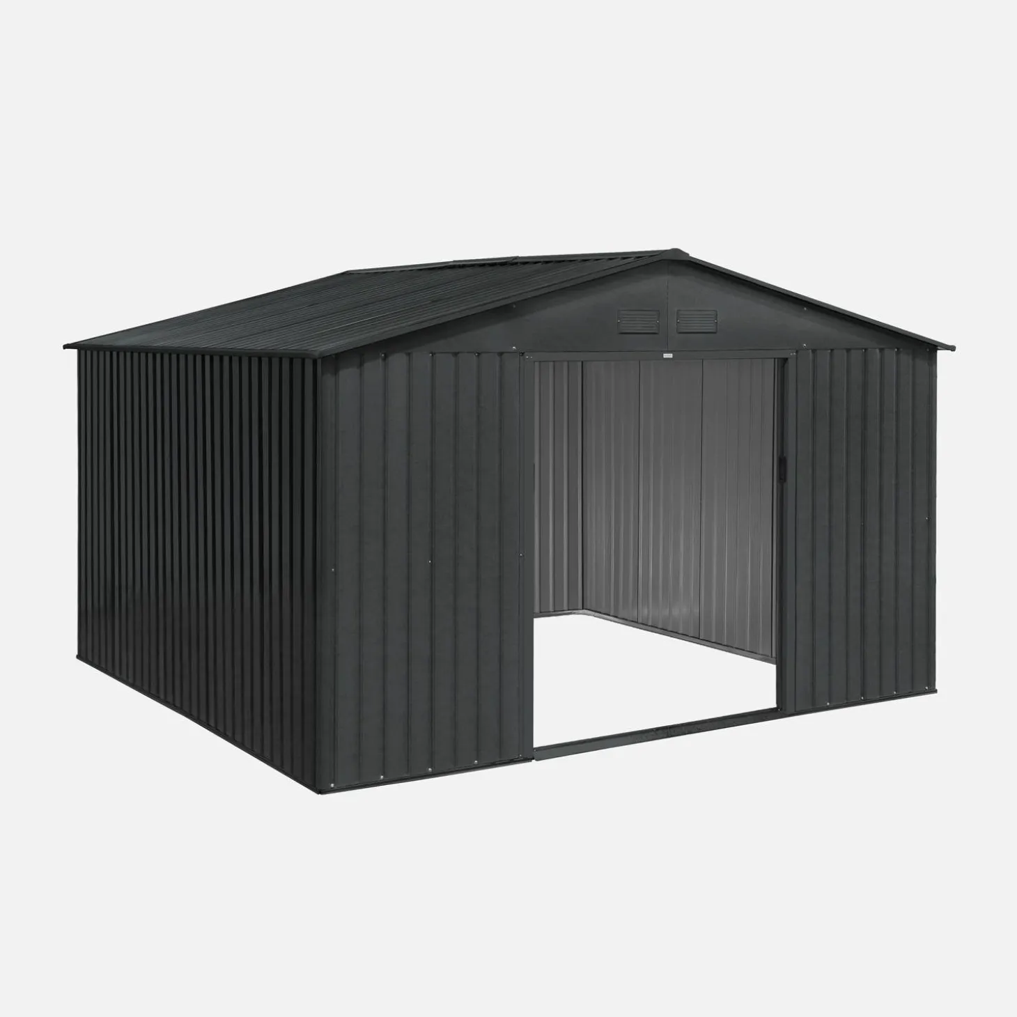 Abrigo de jardim em metal com kit de ancoragem, 10.85m²