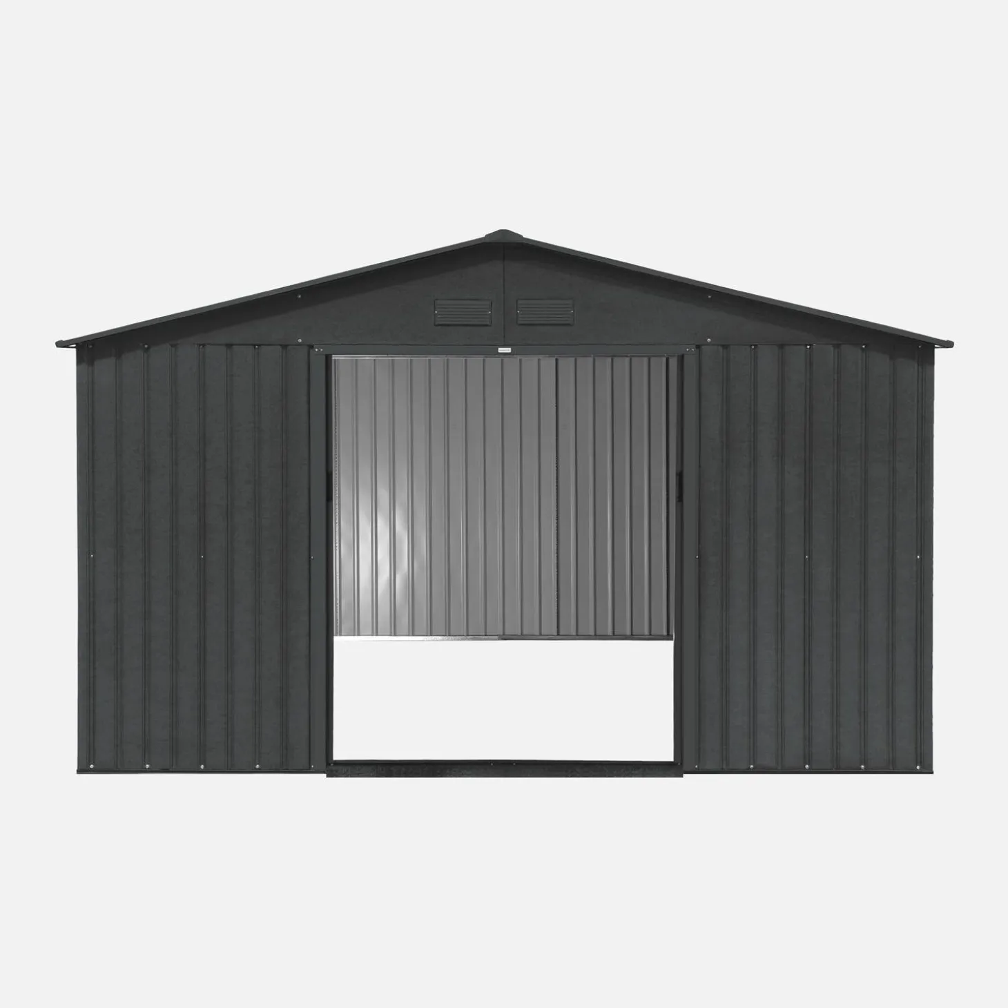 Abrigo de jardim em metal com kit de ancoragem, 10.85m²