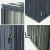 Abrigo para caixote do lixo em aço galvanizado cinzento
