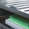 Abrigo para caixote do lixo em aço galvanizado cinzento