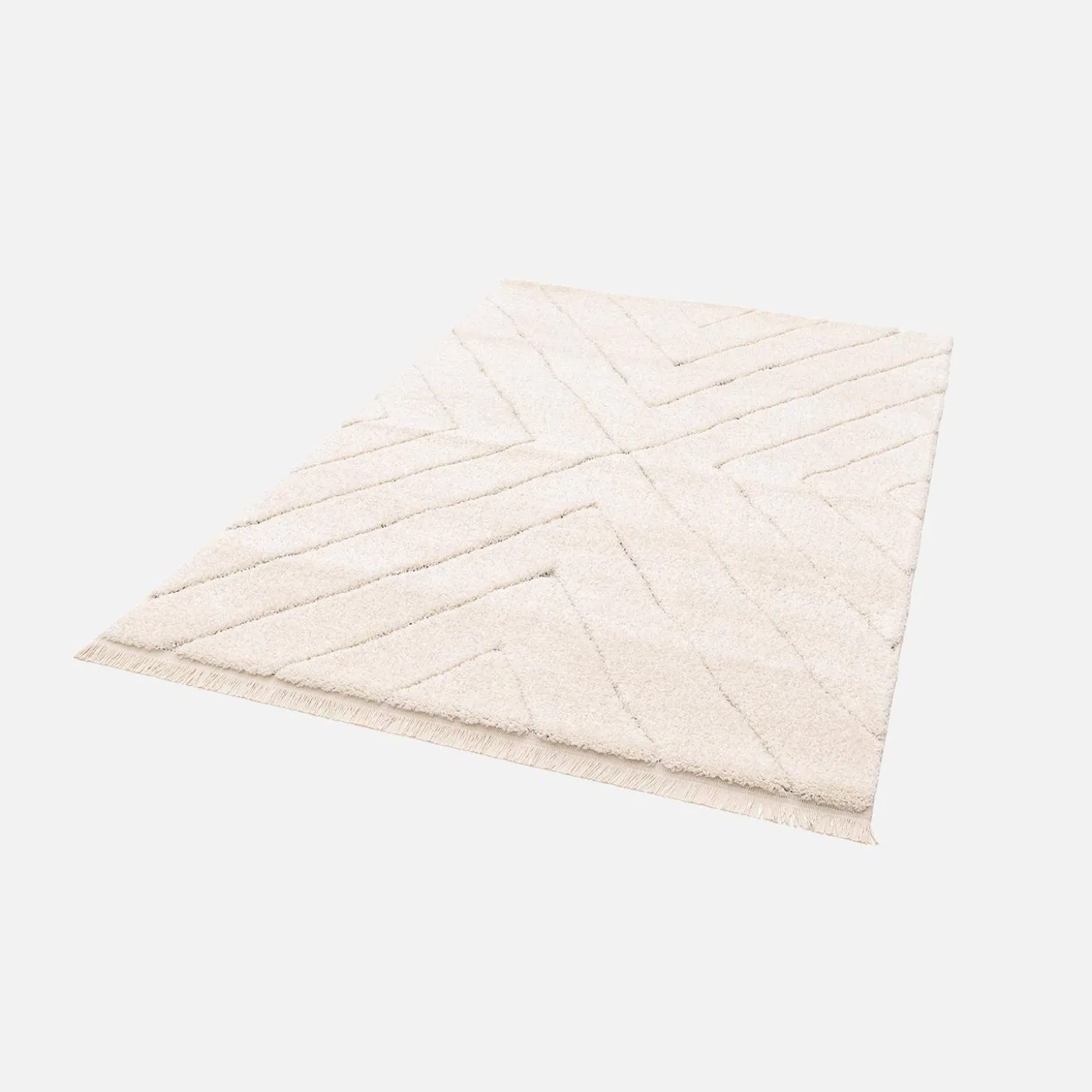 Alcatifa interior tufada em creme com relevo claro