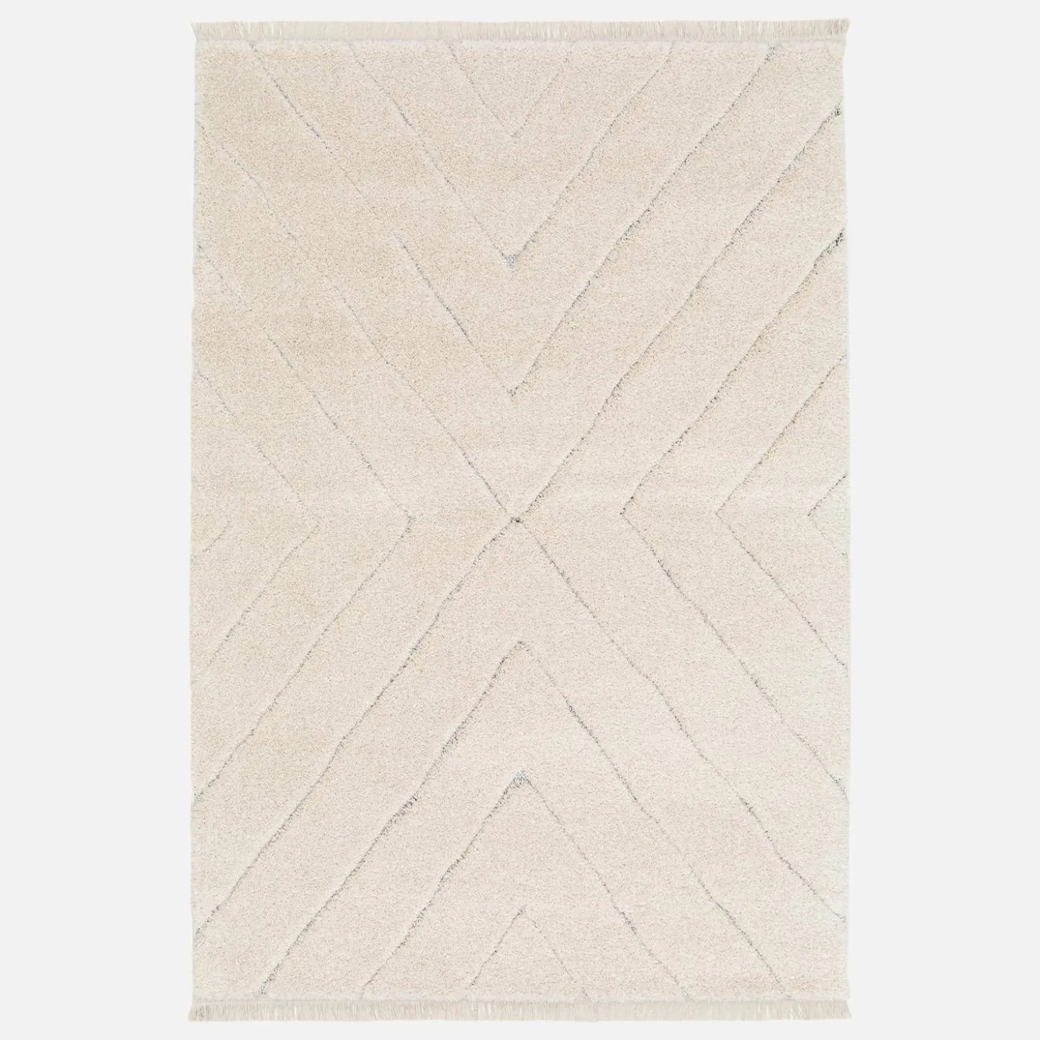 Alcatifa interior tufada em creme com relevo claro