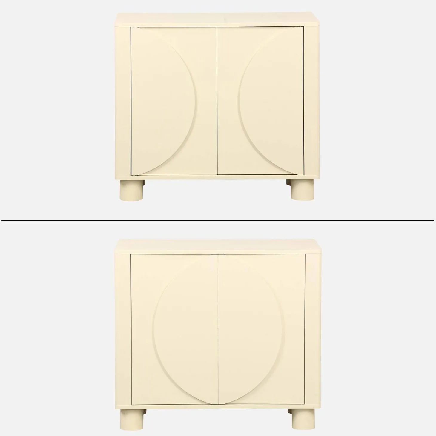 Aparador com efeito madeira mel de 2 portas, 80cm