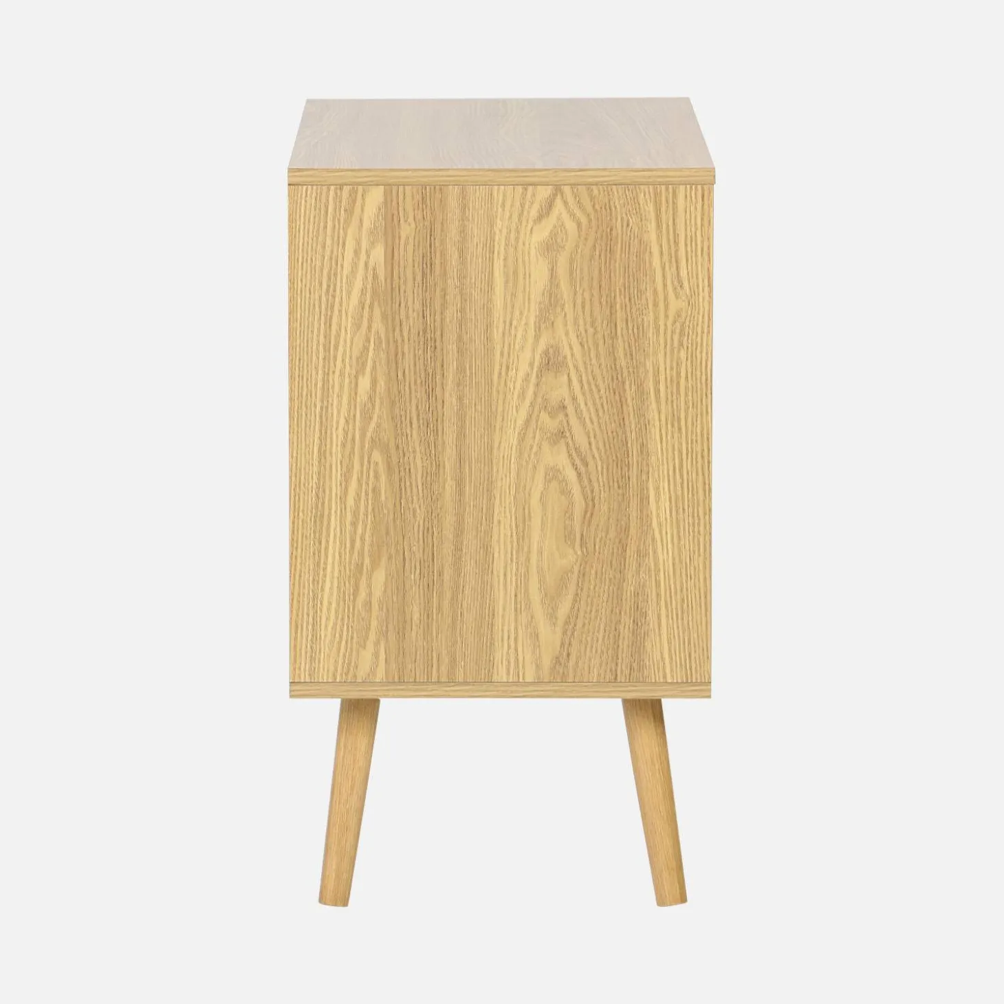 Aparador de arrumação com efeito de nogueira 1 porta, 2 prateleiras, 80cm