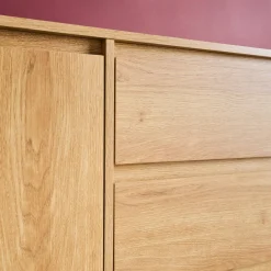Aparador de 2 portas e 3 gavetas, 150cm