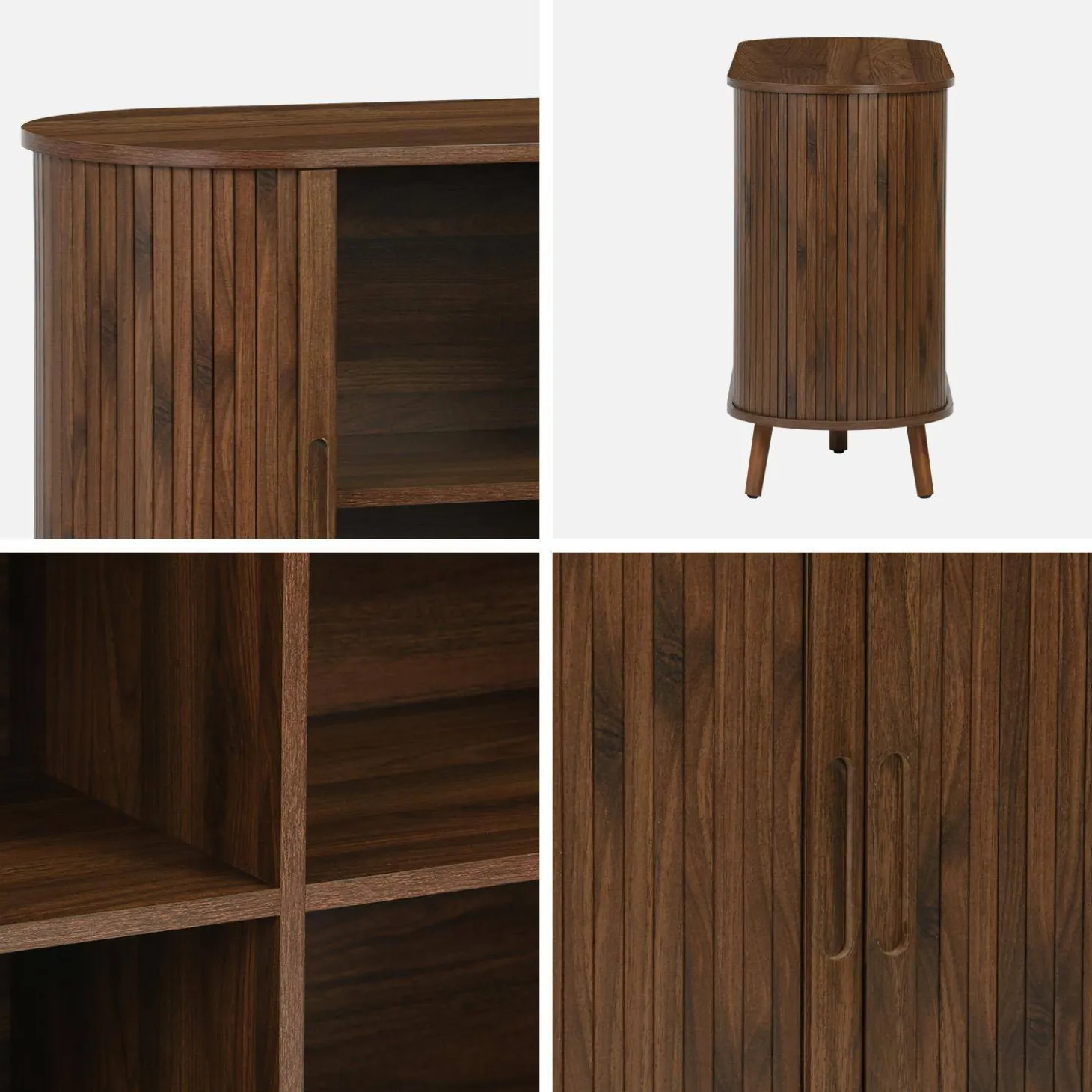 Aparador escandinavo com 2 portas de correr, 120cm