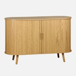 Aparador escandinavo com 2 portas de correr, 120cm