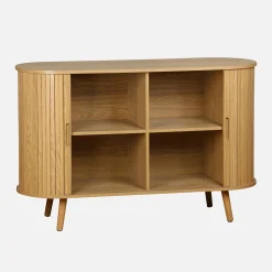 Aparador escandinavo com 2 portas de correr, 120cm