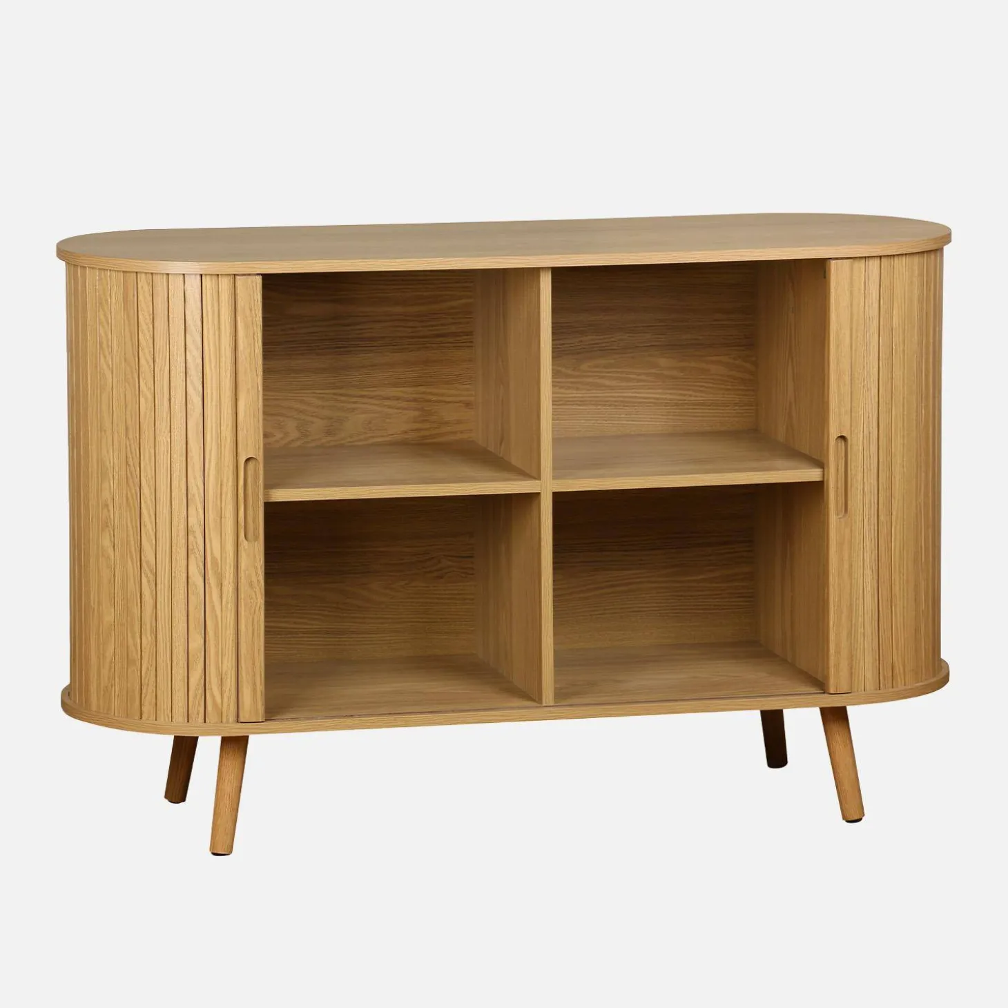 Aparador escandinavo com 2 portas de correr, 120cm
