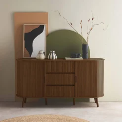 Aparador escandinavo, 3 gavetas, 150cm