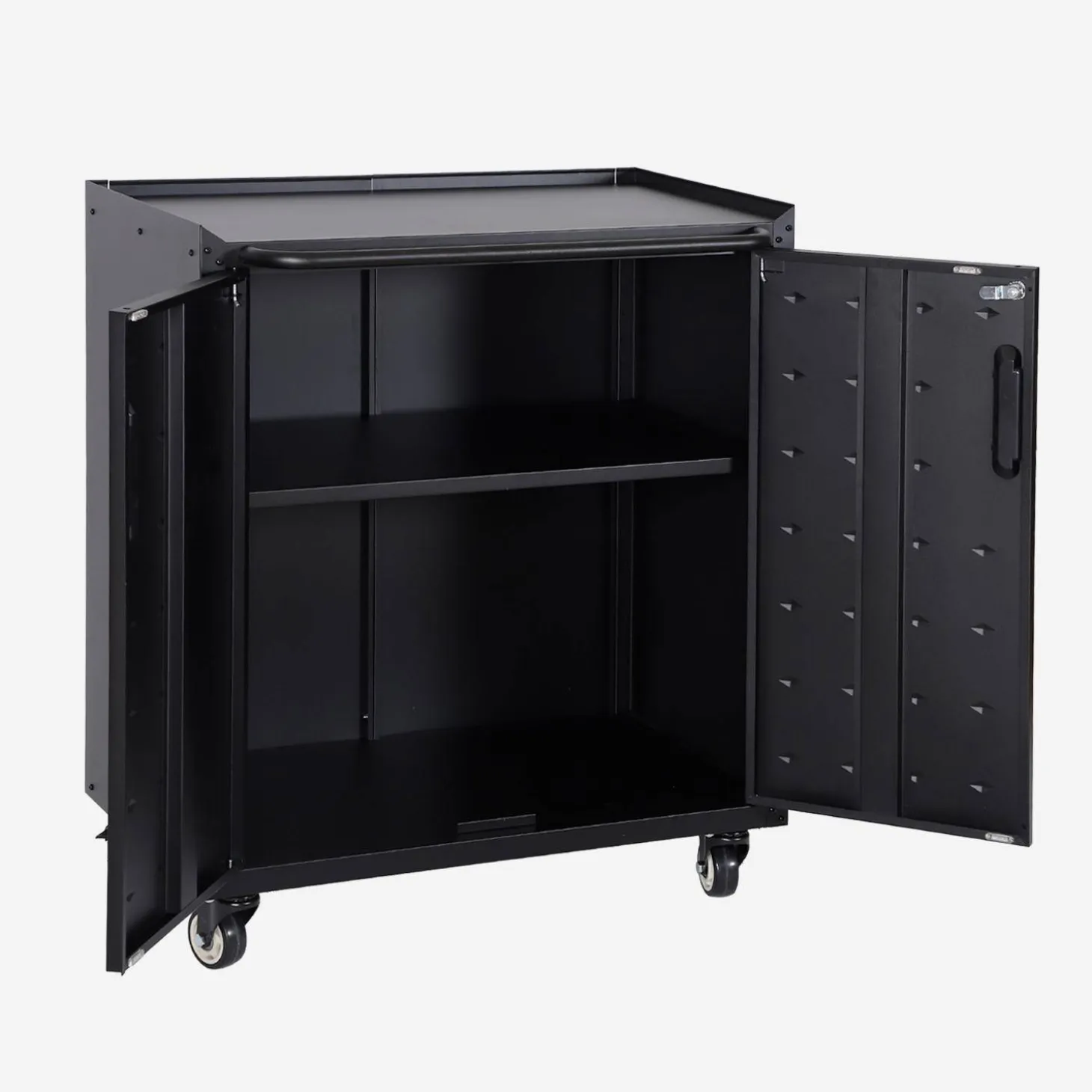 Armário baixo de armazenamento para garagem com 2 portas