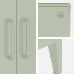 Armário industrial em metal de 2 portas