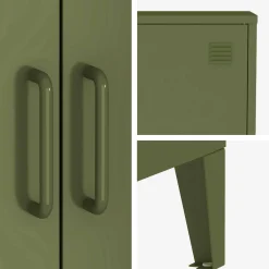 Armário industrial em metal de 2 portas
