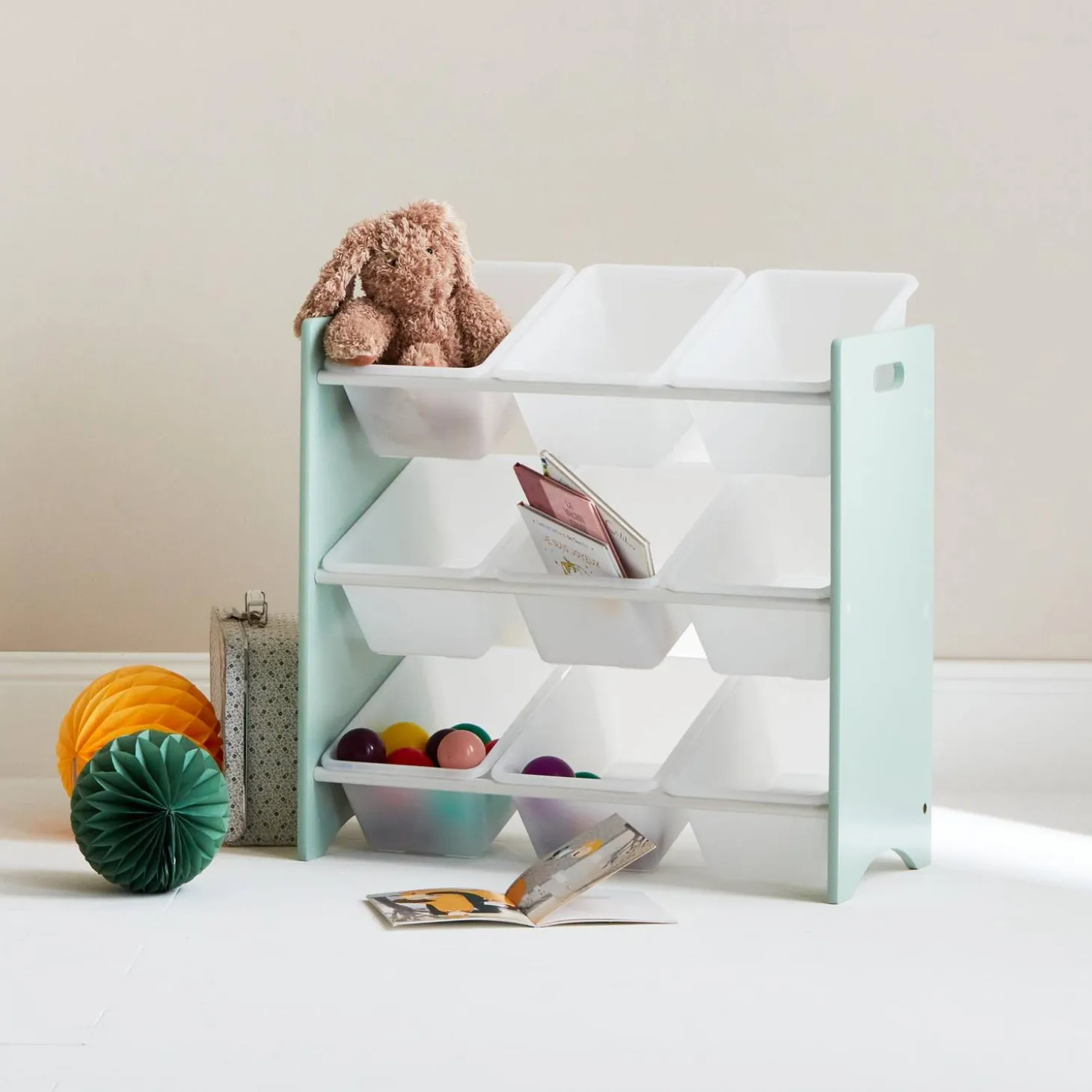 Arrumação de brinquedos, 18 compartimentos, set de 2