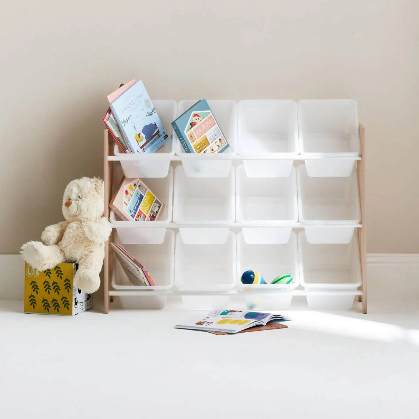 Arrumação para crianças para brinquedos, 12 compartimentos