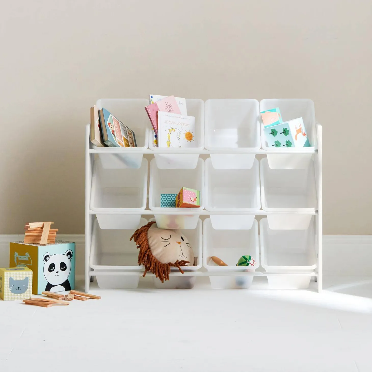 Arrumação para crianças para brinquedos, 12 compartimentos