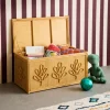 Baú de brinquedos infantil boêmio em rattan