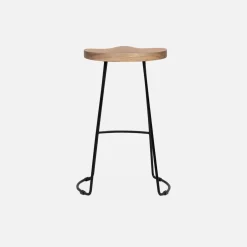 Banco alto de cozinha em madeira, 65cm, set de 4