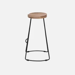 Banco alto de cozinha em madeira, 65cm, set de 4