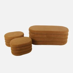 Banco baú com 2 puffes de arrumação boucle