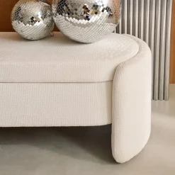 Banco baú, final de cama contemporâneo em tecido