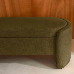 Banco baú, final de cama contemporâneo em tecido