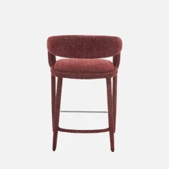 Banco de cozinha contemporâneo revestido em tecido, set de 2