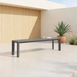 Banco de jardim em alumínio, 4 lugares