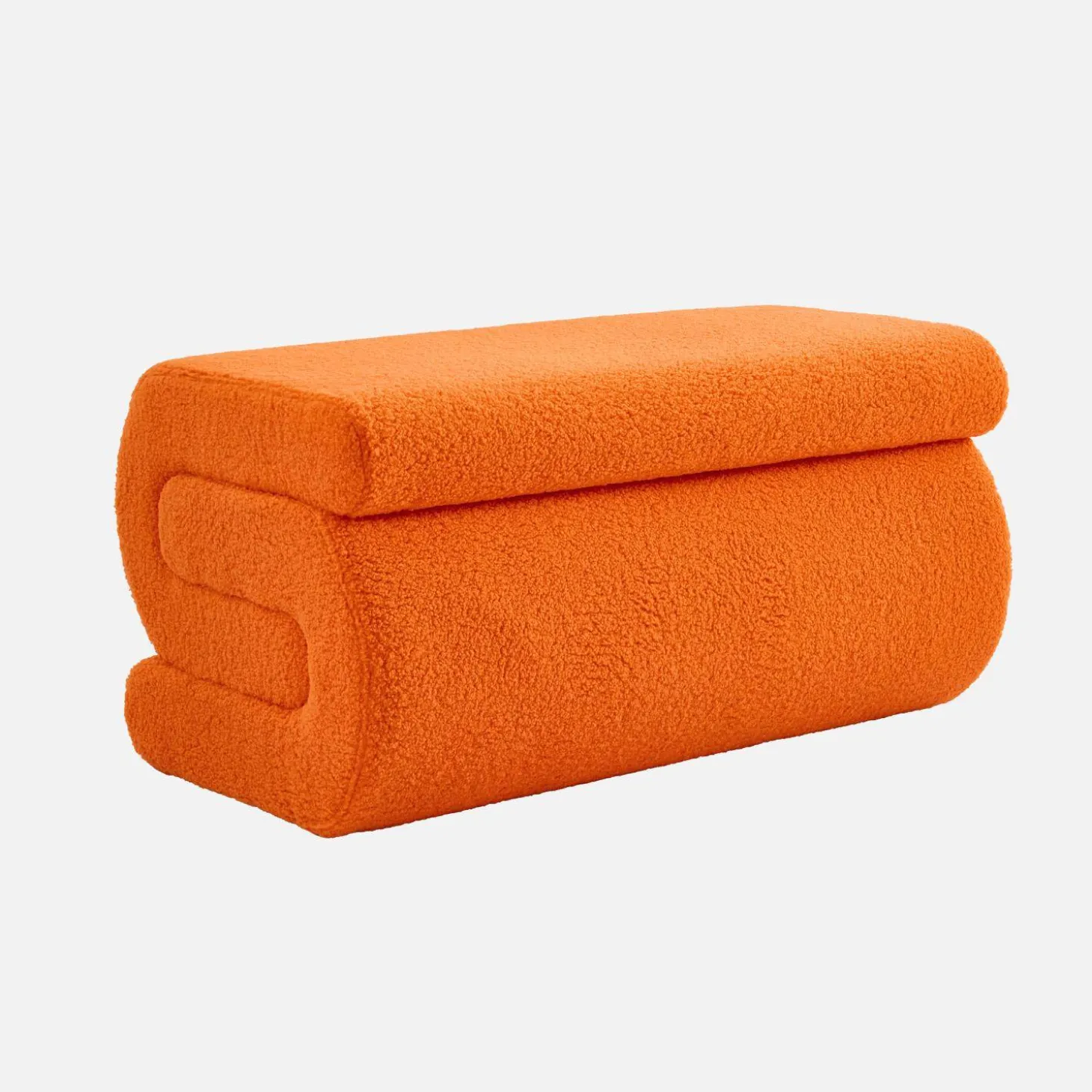 Banco design revestimento bouclé 1-2 lugares