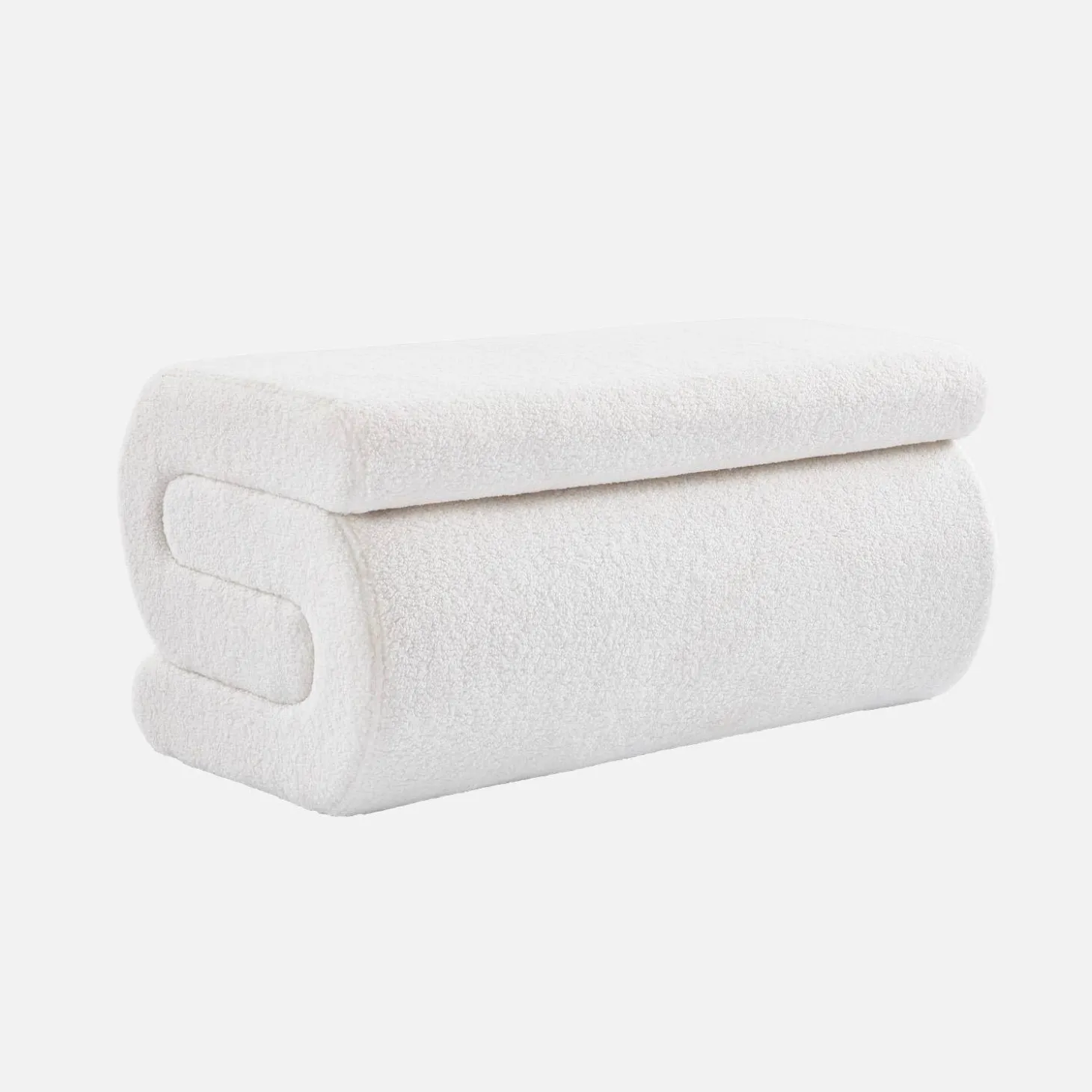 Banco design revestimento bouclé 1-2 lugares