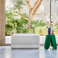 Banco design revestimento bouclé 1-2 lugares