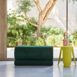 Banco design revestimento bouclé 1-2 lugares