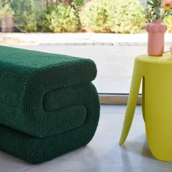 Banco design revestimento bouclé 1-2 lugares