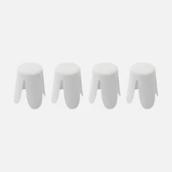 Banco empilhável em tecido bouclé, set de 4