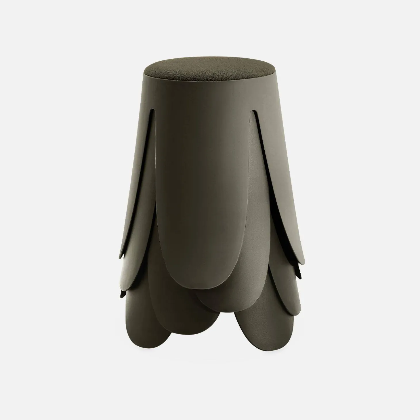 Banco empilhável em tecido bouclé, set de 4