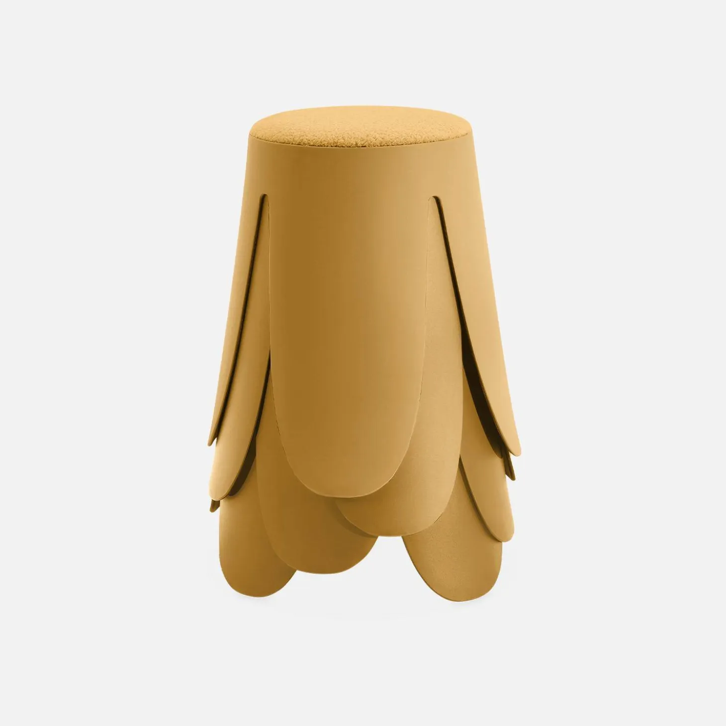 Banco empilhável em tecido bouclé, set de 4