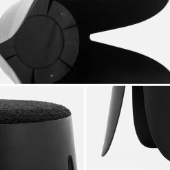 Banco empilhável em tecido bouclé, set de 2