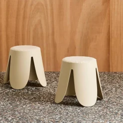 Banco empilhável infantil boucle texturizado, set de 2