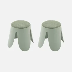 Banco empilhável infantil boucle texturizado, set de 2